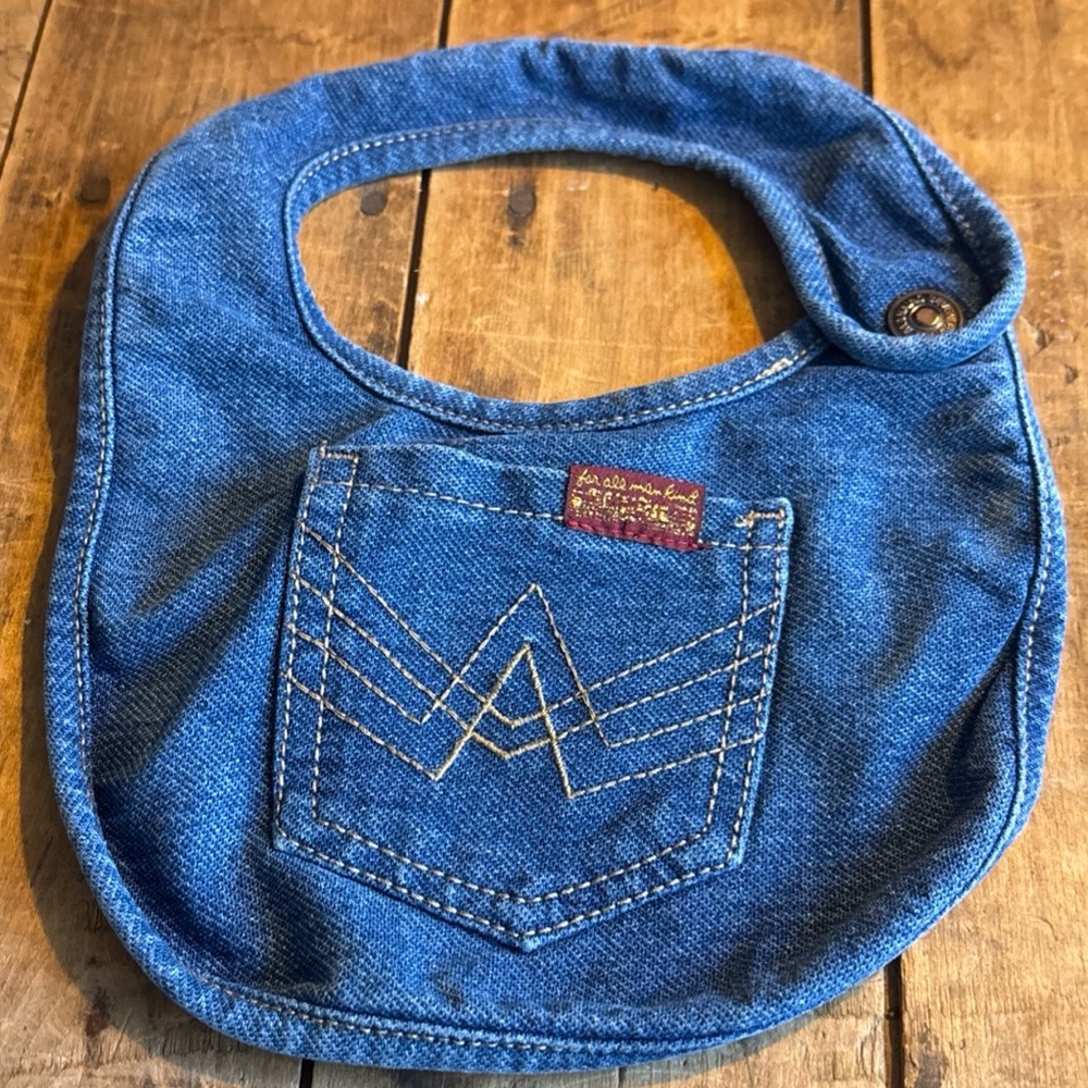 Blue Denim Baby Bib 7 for mankind jeans